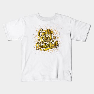 Caitlin Clark is good at basketball Kids T-Shirt